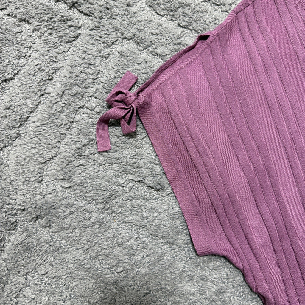 NWT C J Banks Women's Plus 3X Purple Shimmery Top Short Sleeves