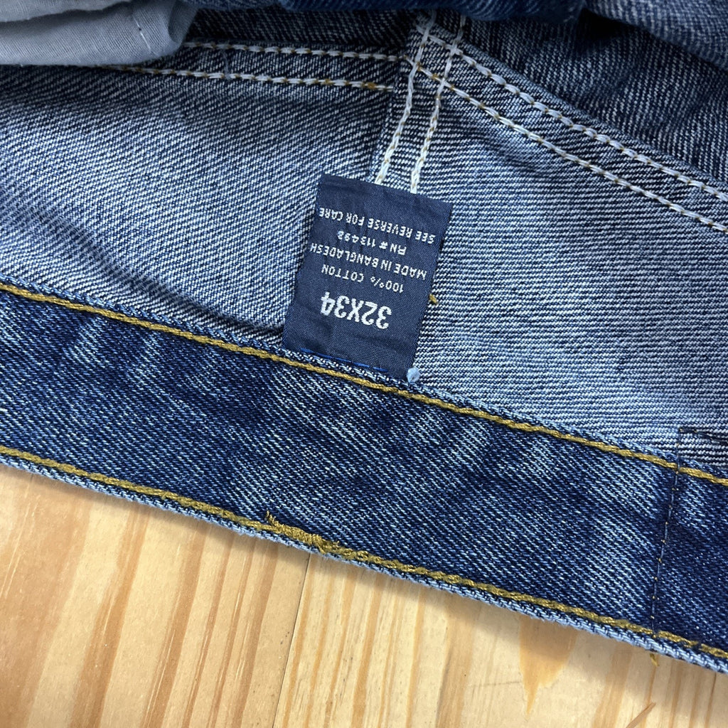 Full Blue Blue Denim Straight Leg Jeans Mens Size 32x34