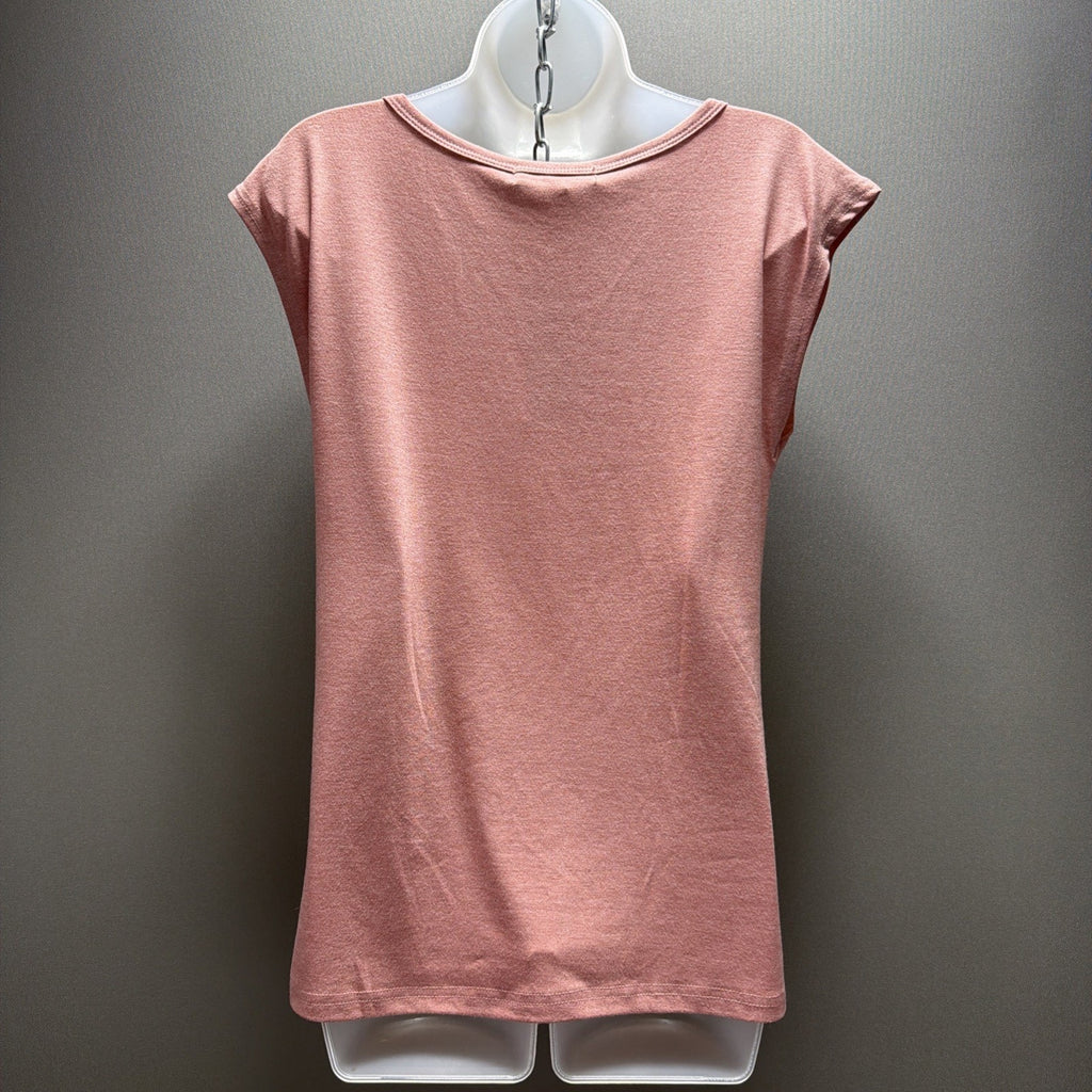 Women's S V-Neck T-Shirt Casual Cap Sleeve Vest Solid Stretch Blouse Tee NWT