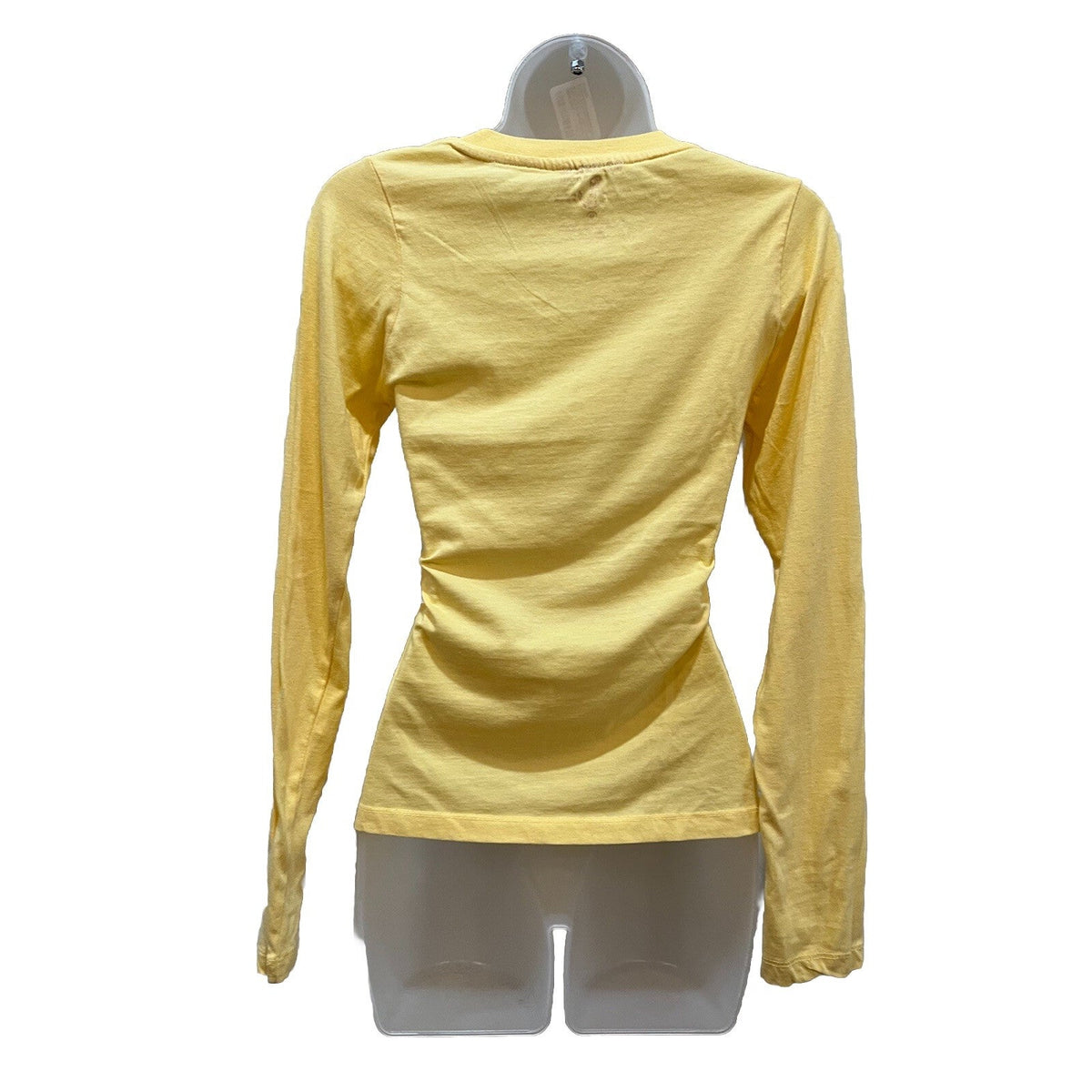 U.S. Vintage Pineapple Yellow V-Neck T-shirt Long Sleeve Size Women's Medium