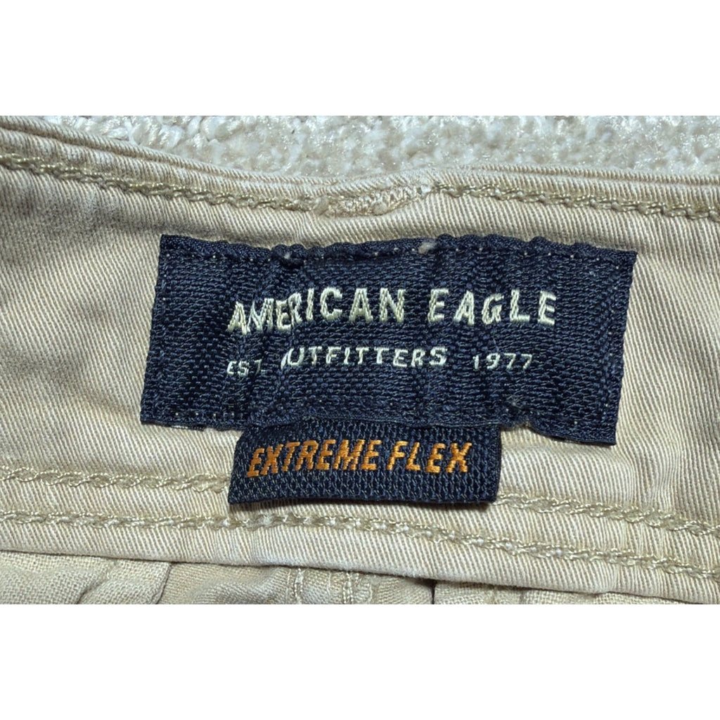 American Eagle Extreme Flex Relaxed Straight chino Pants Men's 26x27 beige