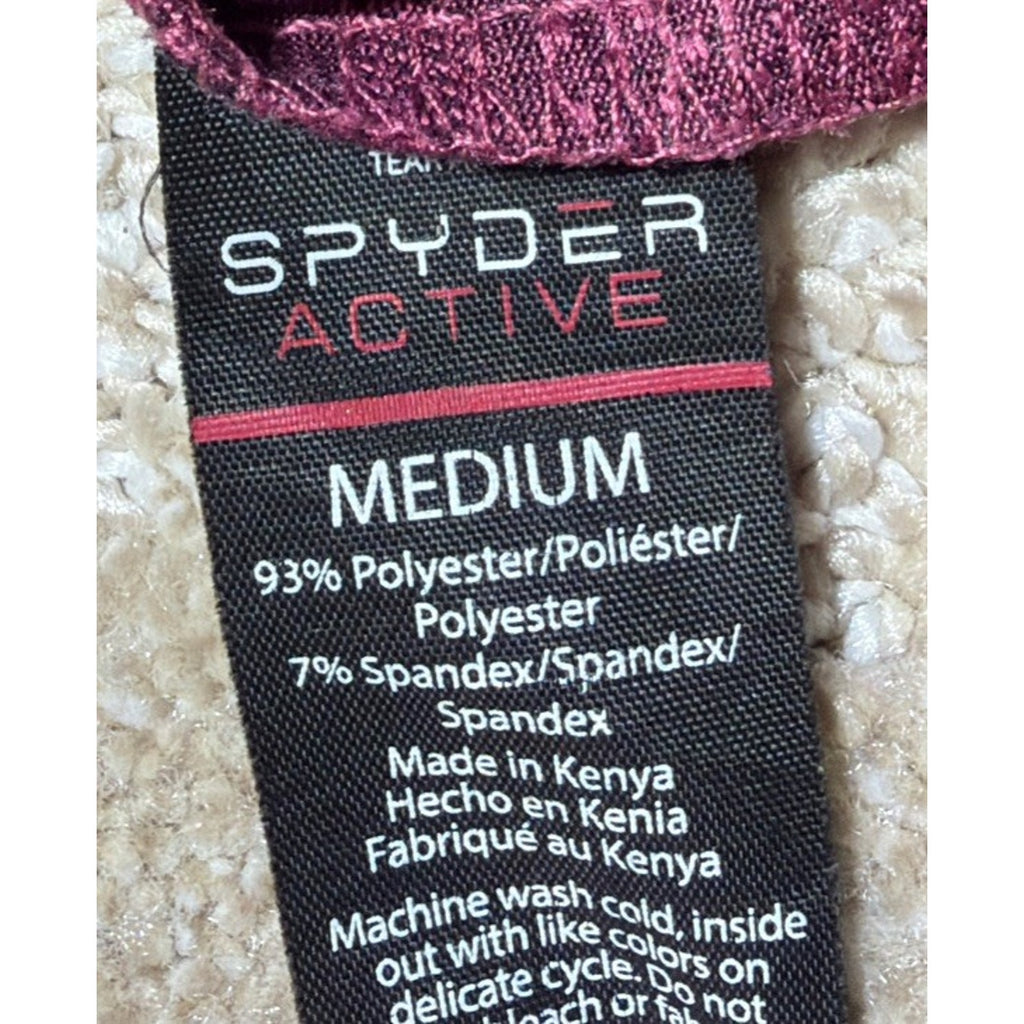 Spyder Active Wear Outdoor Athletic Women Purple Crop Shirt Size Medium￼