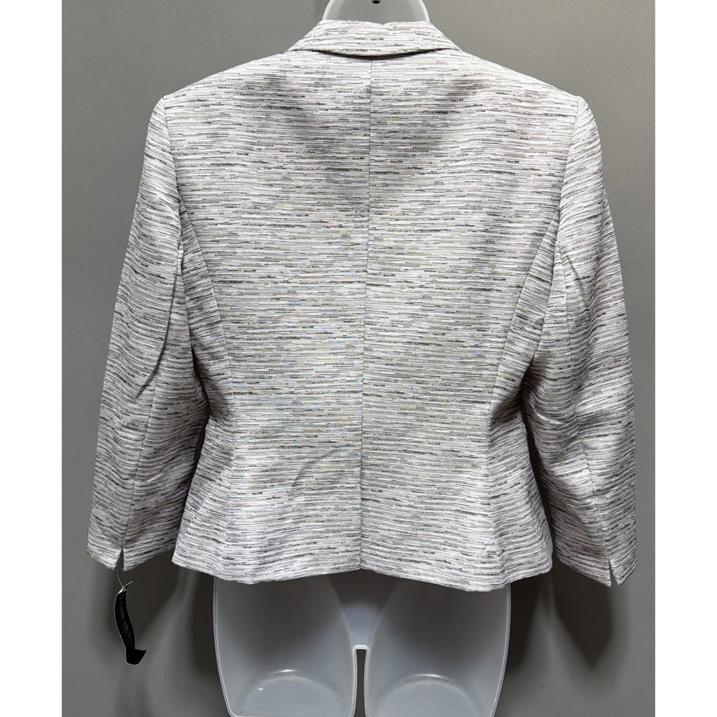 NWT JOHN MEYER TEXTURED LINED GRAY BLAZER JACKET SIZE 8 POCKETS