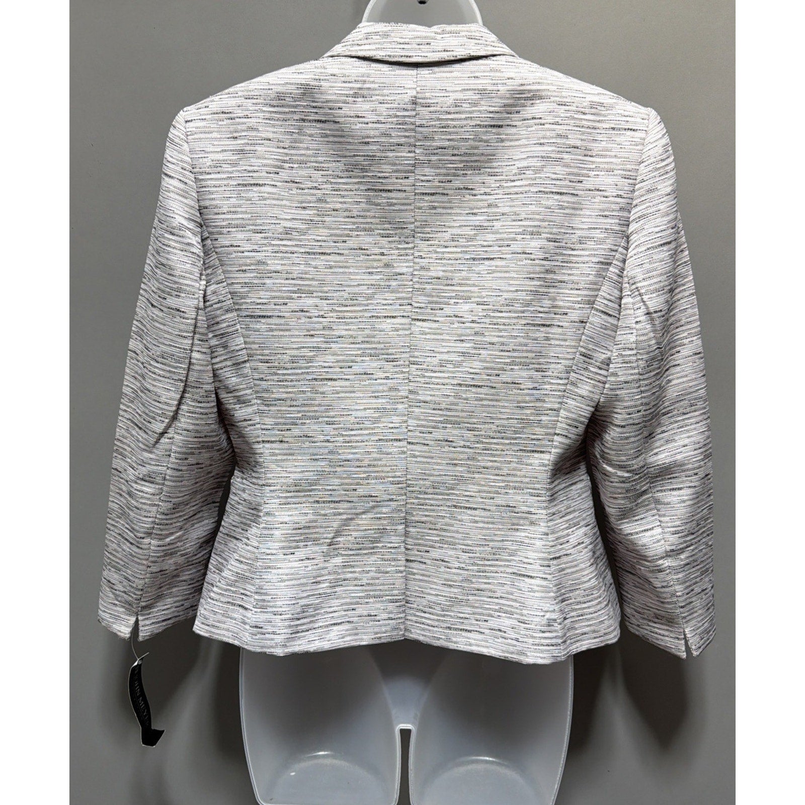 NWT JOHN MEYER TEXTURED LINED GRAY BLAZER JACKET SIZE 8 POCKETS