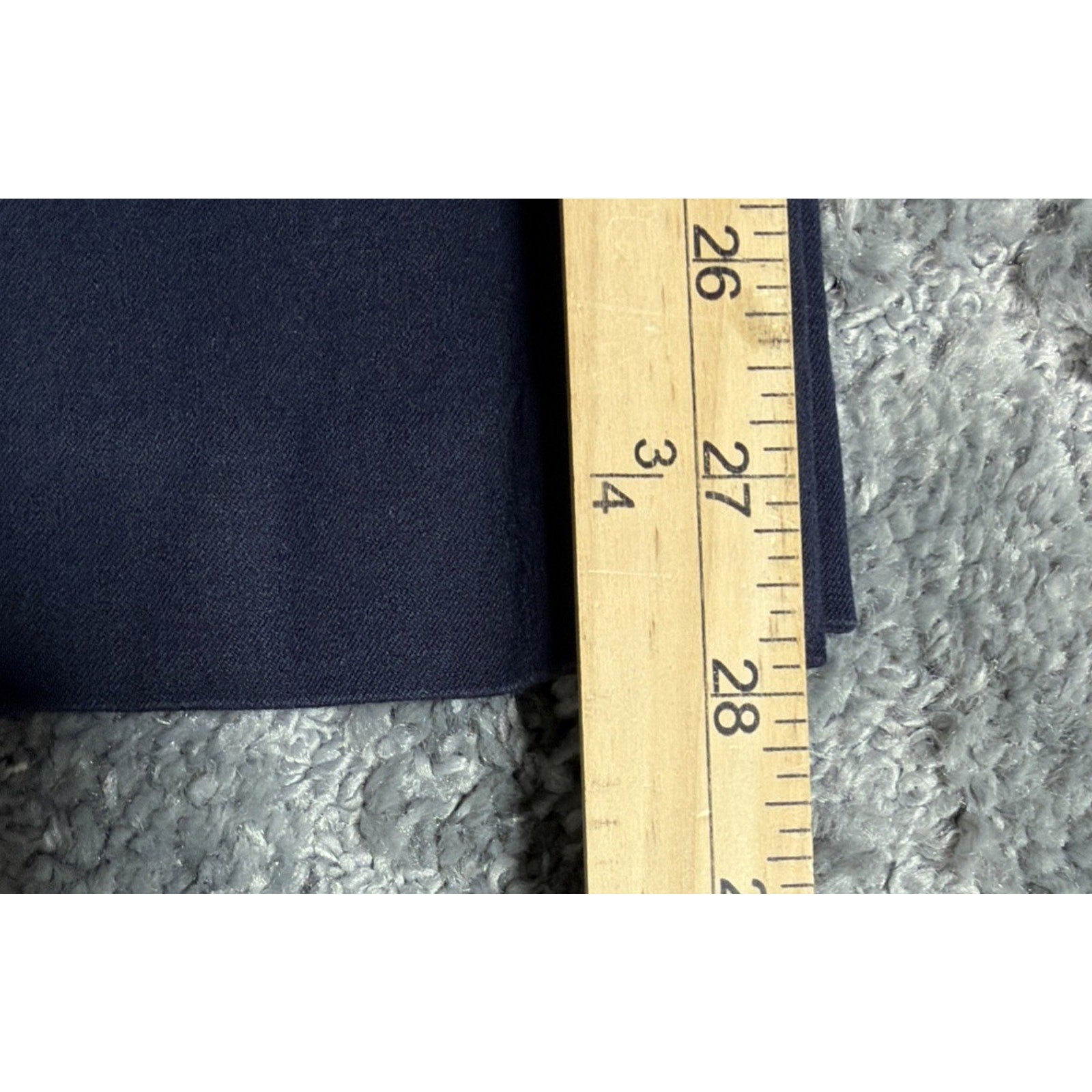 TALBOTS Petites Women's 8P Navy Blue Newport Cotton Blend Straight Leg 30x28