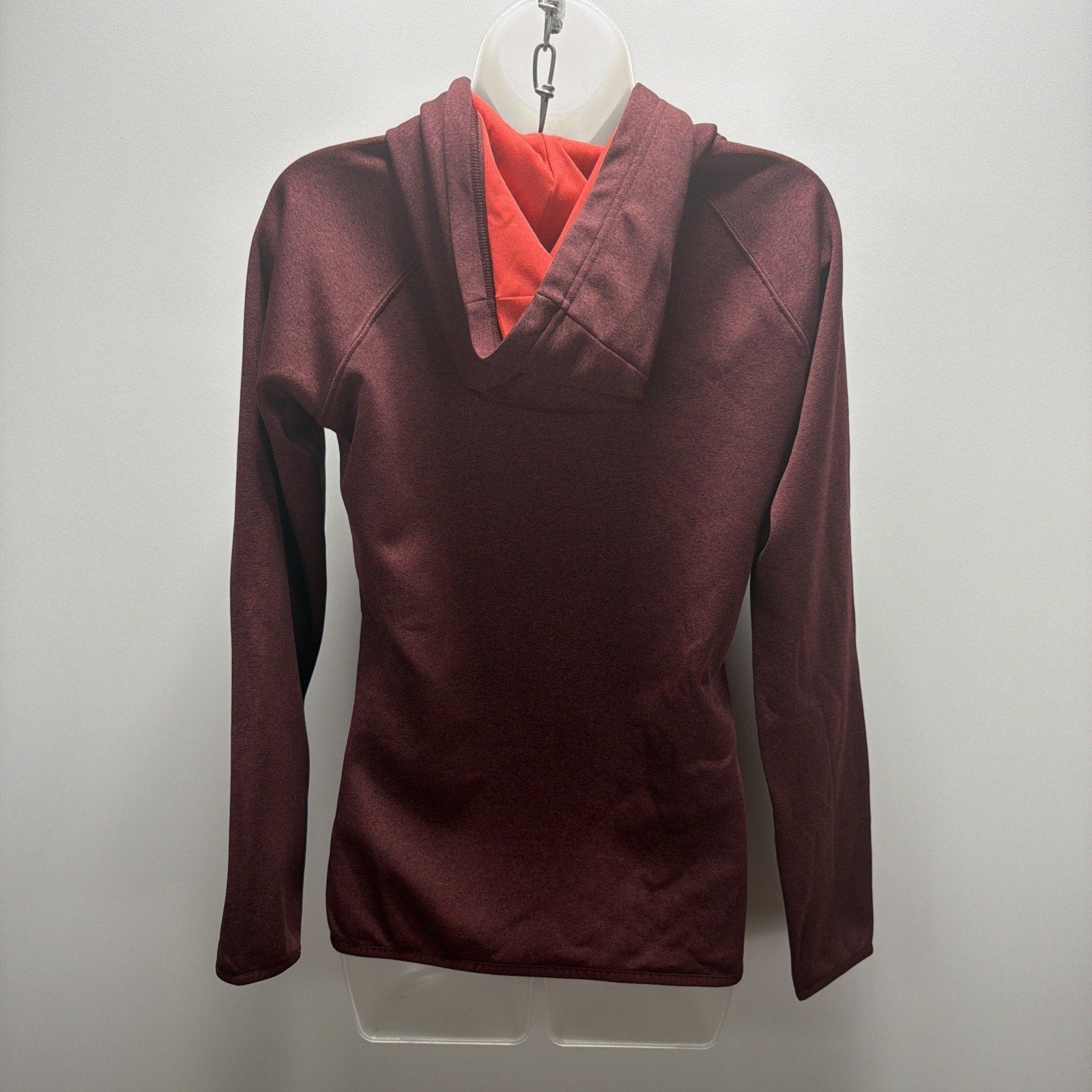 The North Face Womens Half Dome Logo Hoodie Jacket Size S Maroon Pullover Mint