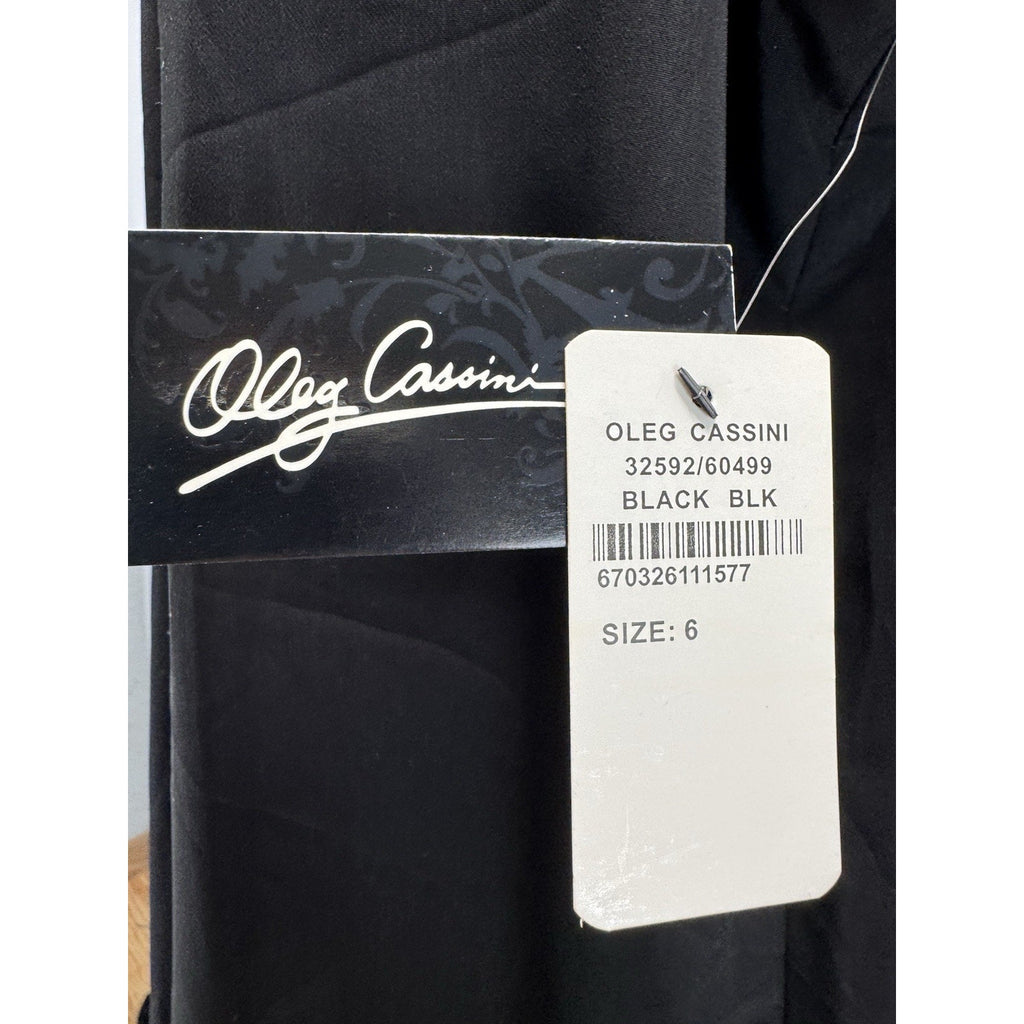 Oleg Cassini Size 6 Little Black Dress Mini Sleeveless Party Cocktail NWT