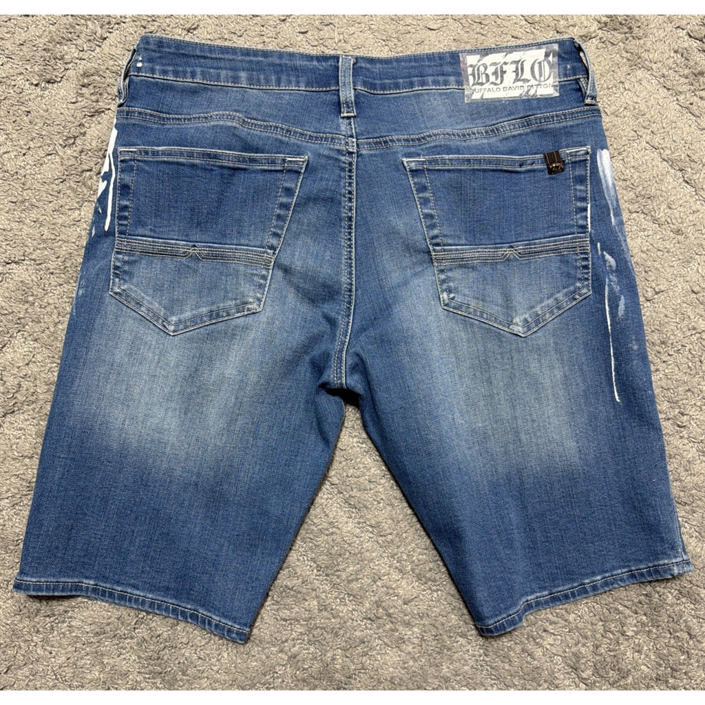 Buffalo David Bitton Men's 10" Parker X Slim Fit Stretch Denim Jean Shorts 33