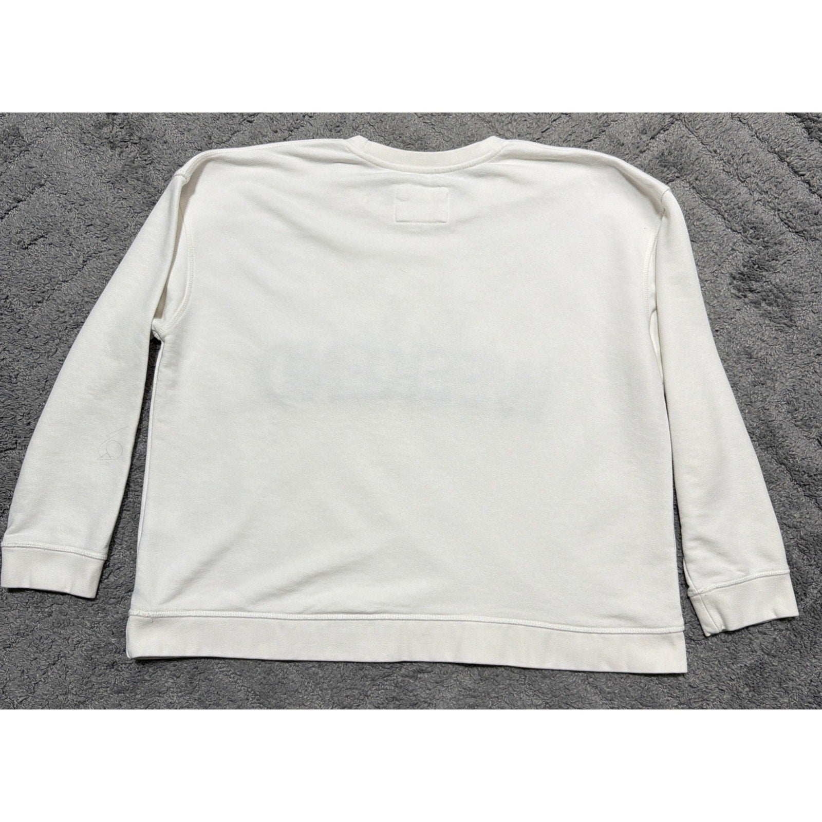 Lake Weekend Sweatshirt Women’s Large White Graphic Crewneck Cozy Casual Natural