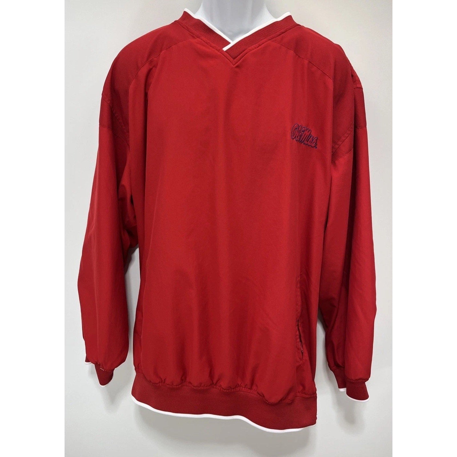 Vtg Russell Athletic Ole Miss University Official Team Issue Pullover Jacket XL