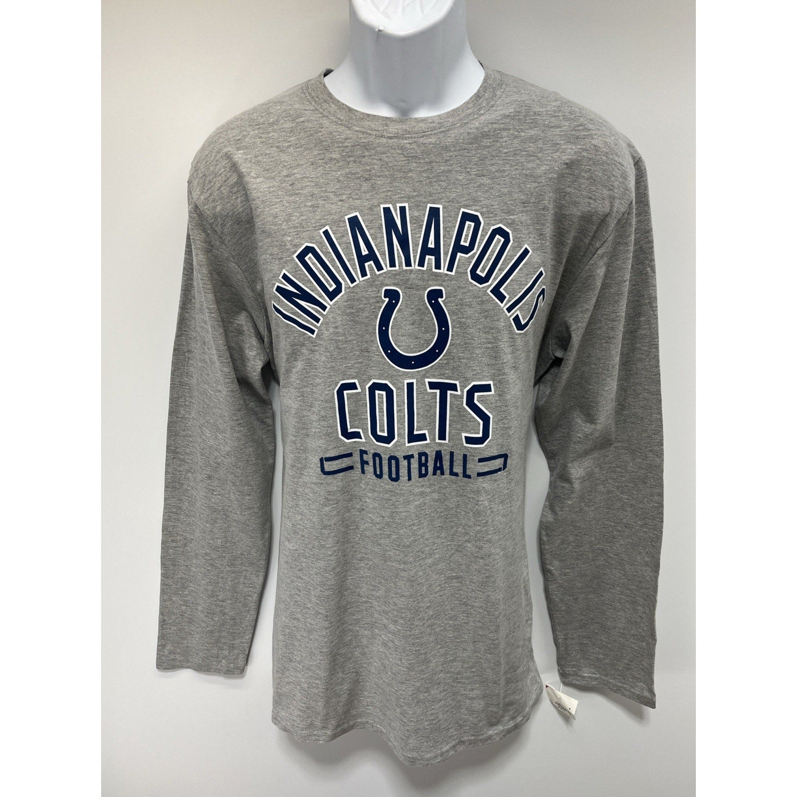 NWT NFL Indianapolis Colts Men Size Gray L Long Sleeve Shirt