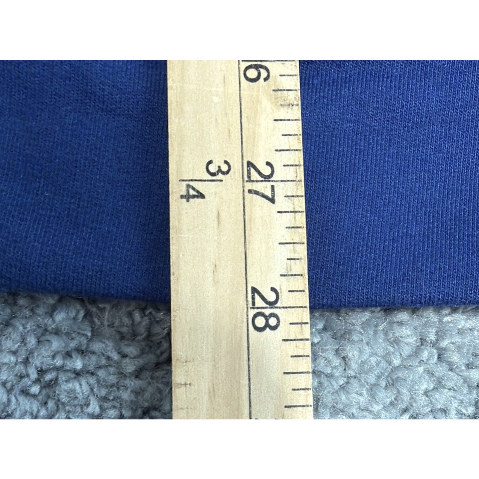 Quacker Factory Women's Polka Dot Trim Blue Hoodie Full Zip Size-M