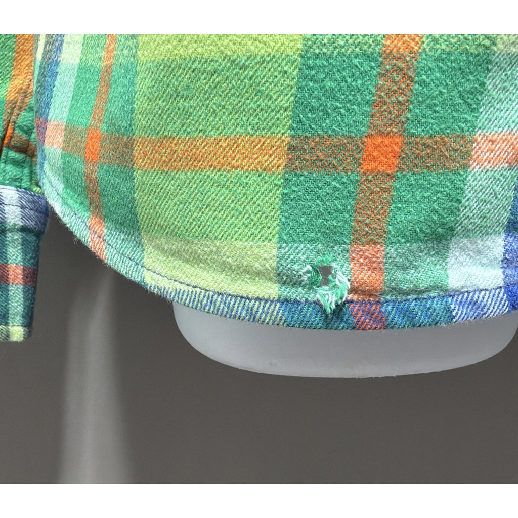 Hollister Men's Twill Flannel Shirt Medium Plaid Button Up Long Sleeve Casual