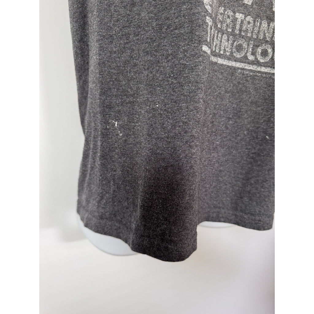 Atari Entertainment Technologies Gray 50/50 Cotton blend graphic Logo T-Shirt M