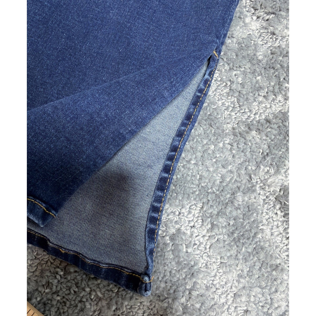 Wonderly Jeans Women's Size 12 High Rise Flare Dark Wash Denim Retro Boho Blue
