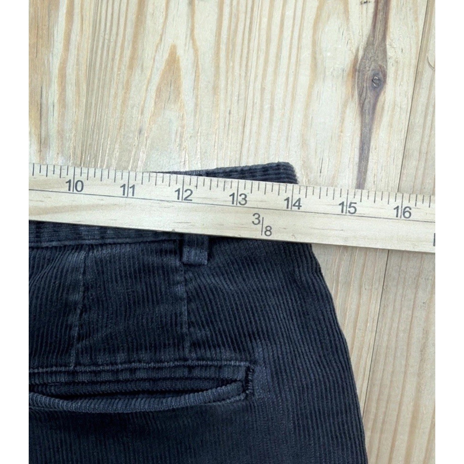 Lands End Corduroy Pants Women's 8 Straight Leg High Rise Gray Five Pocket 28x30
