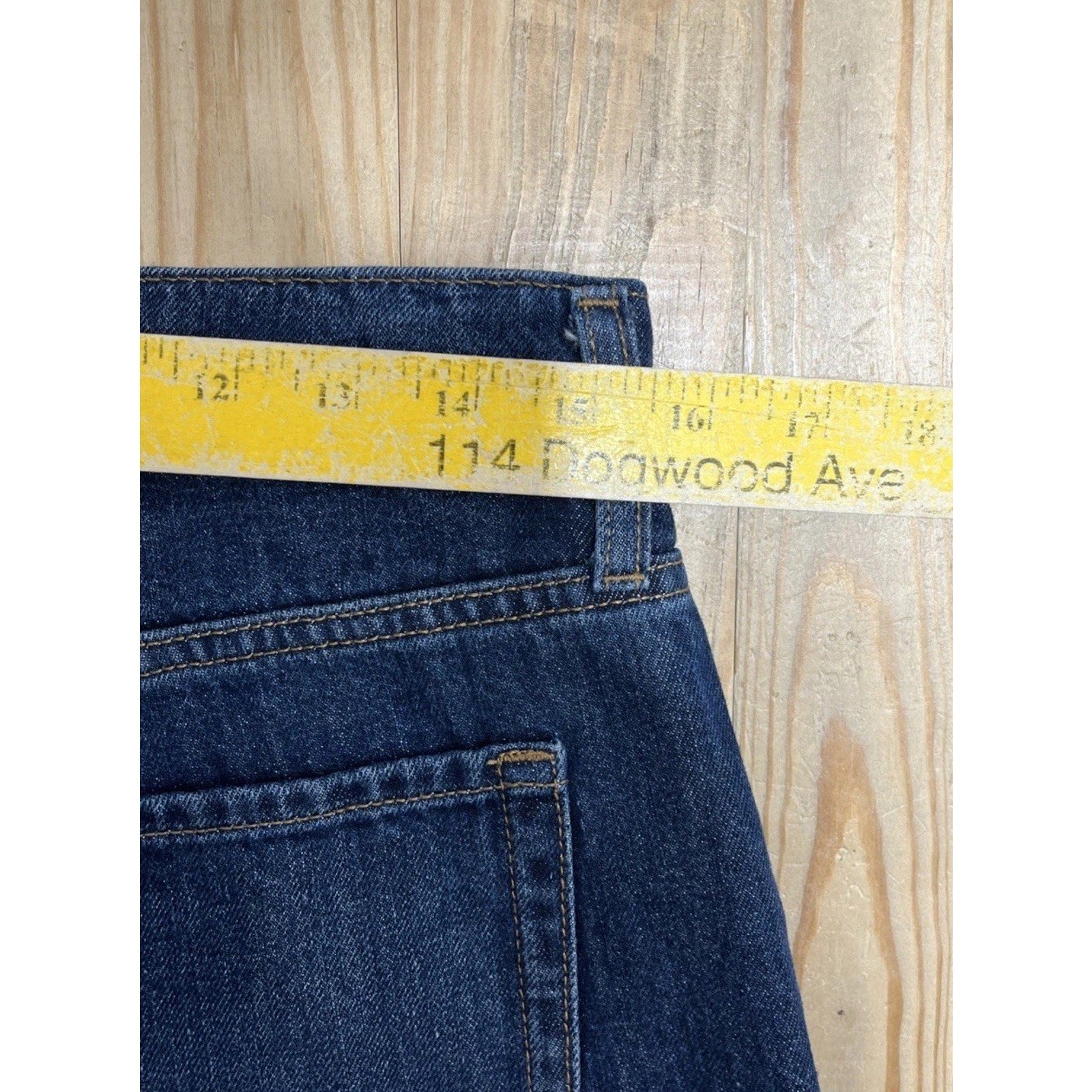 Banana Republic Womens Curvy Straight Jeans Blue Hi Rise Dark Wash 29/8
