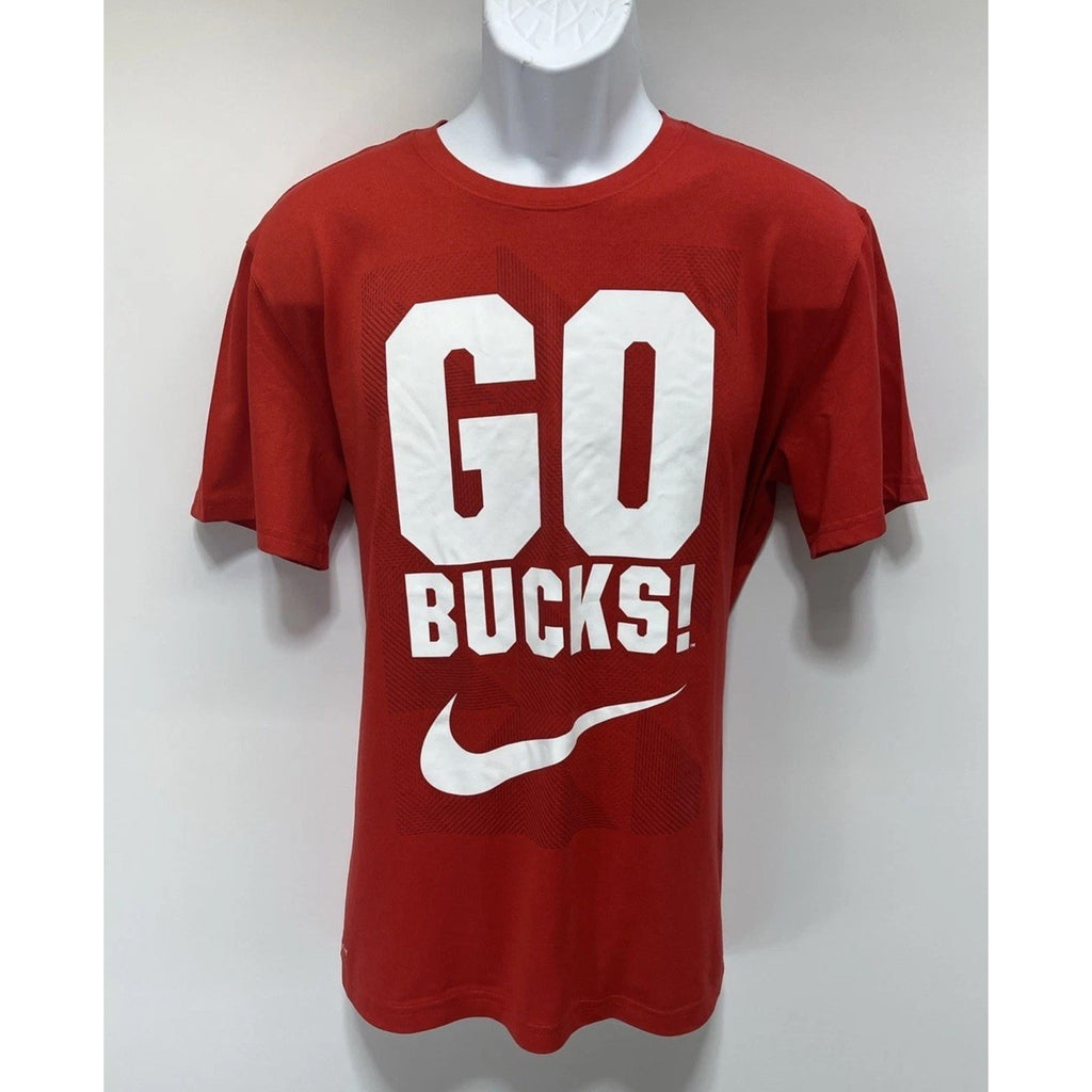Nike Dri Fit Ohio State Buckeyes NCAA Football Red Short Sleeve T Shirt Men’s L