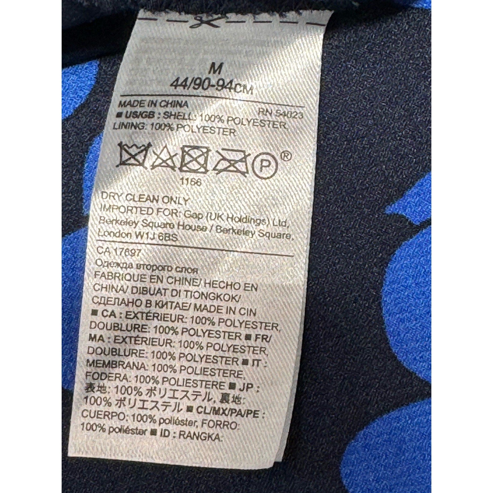 Banana Republic Women’s Wrap Blue White Floral Short Sleeve Dress Size Medium