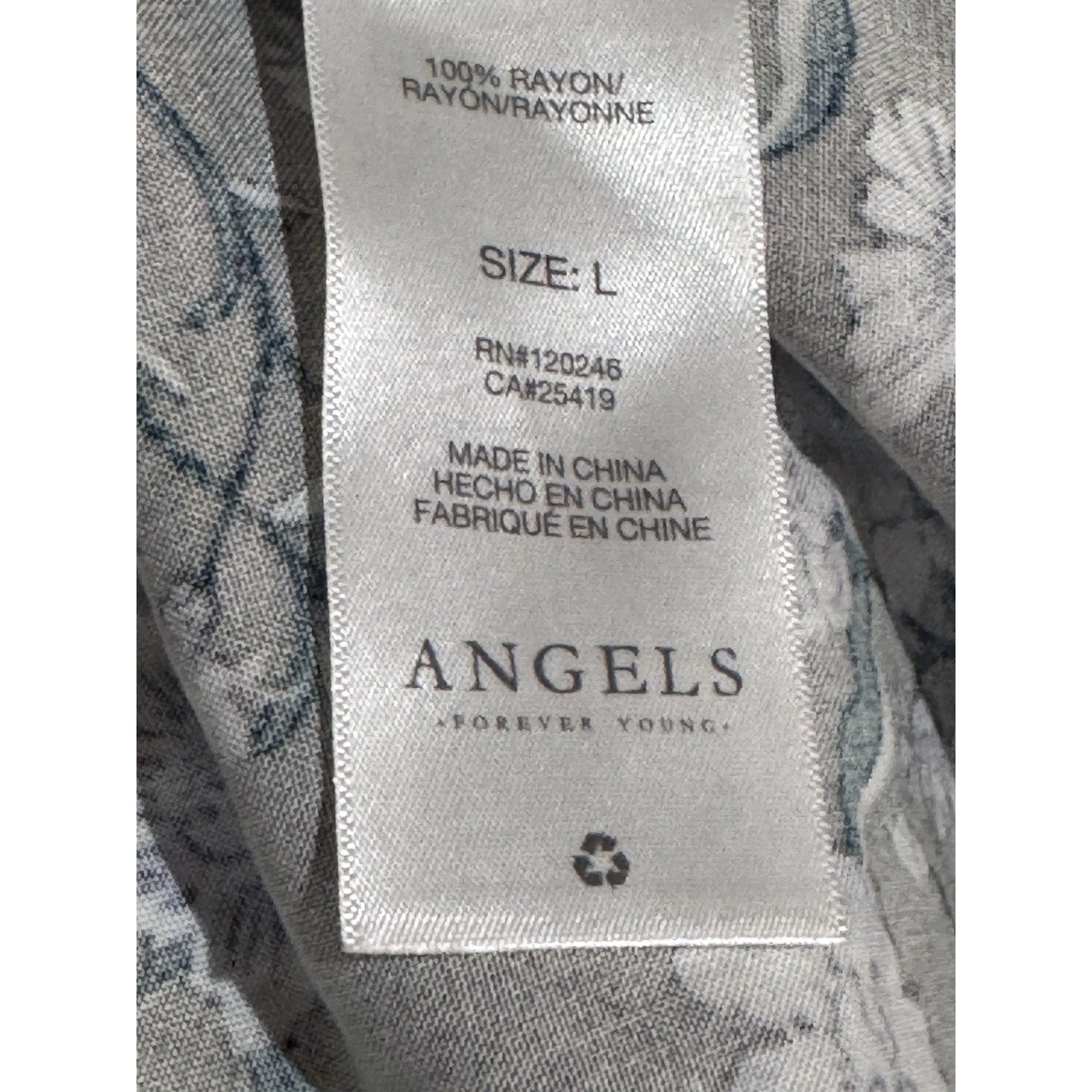 NWT Angel's Forever Young Peasant Boho Women's Sz L Floral Green Mid-dress