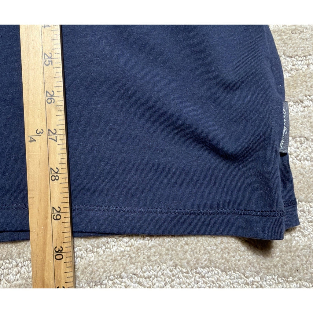 Eddie Bauer T Shirt Men's Large Long Sleeve Pull Over Henley Blue