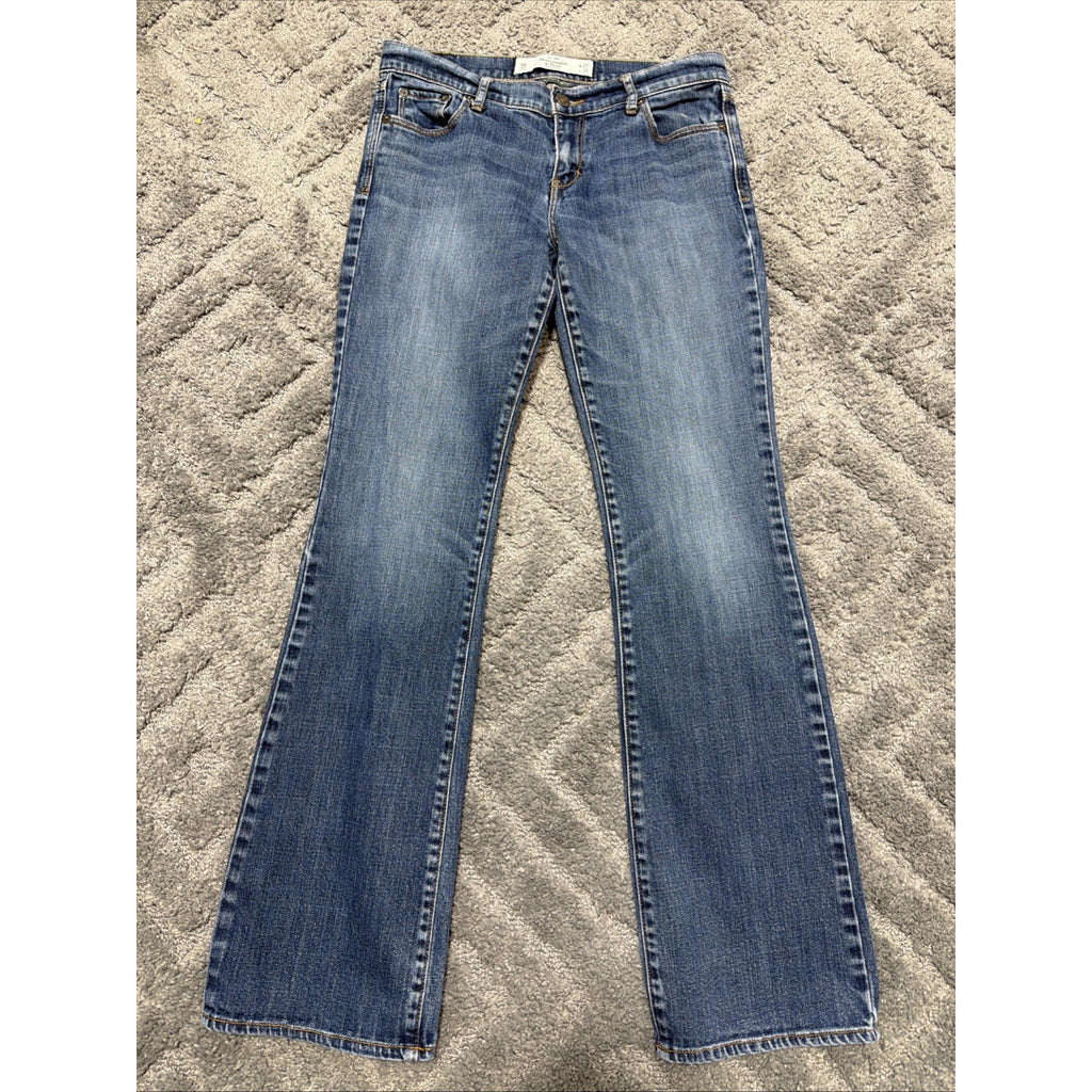 ABERCROMBIE & FITCH Y2K Jeans EMMA Bootcut Womens 6 27x33 Stretch Actual 28x31