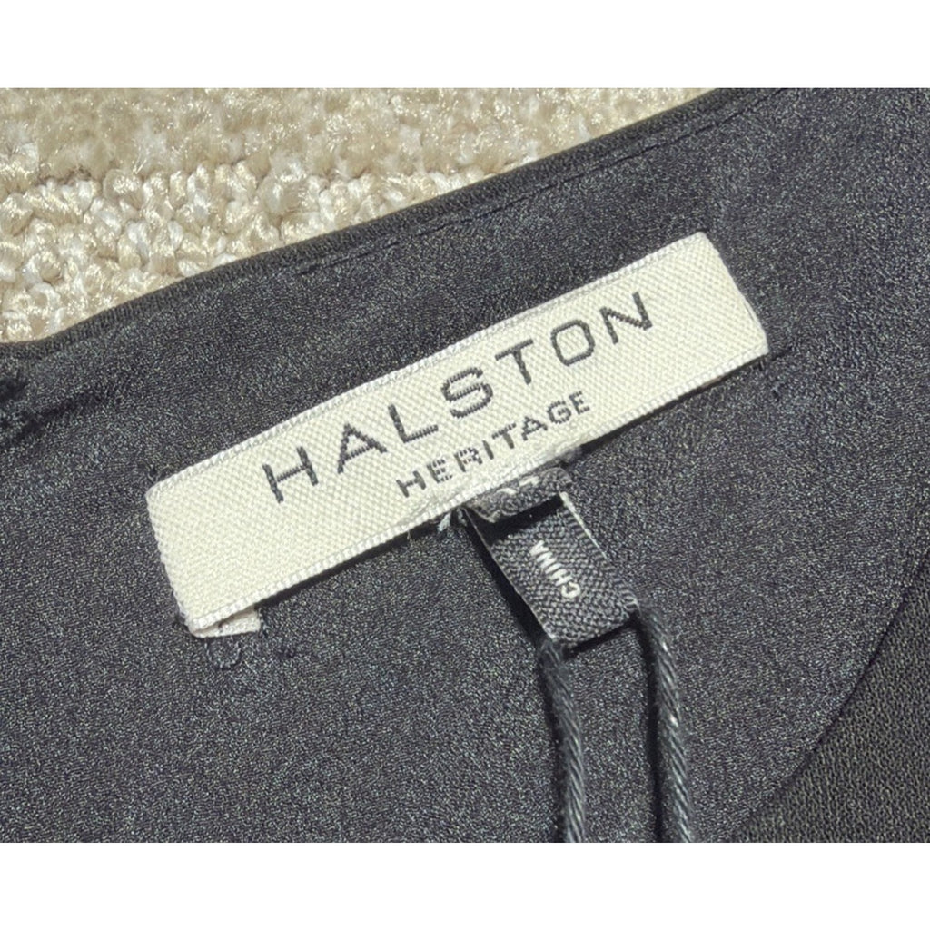 Halston Heritage Black Womens 14 Ponte Tiered Ruffle Dress NWT $325 Stretch