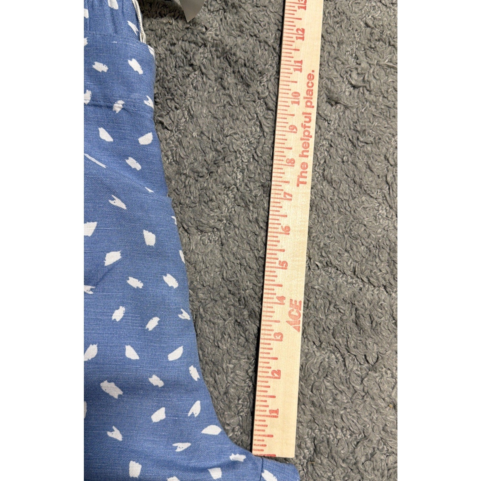 Workshop Republic Linen Viscose Blend Shorts Blue Hi Wide Elastic Band Waist NWT