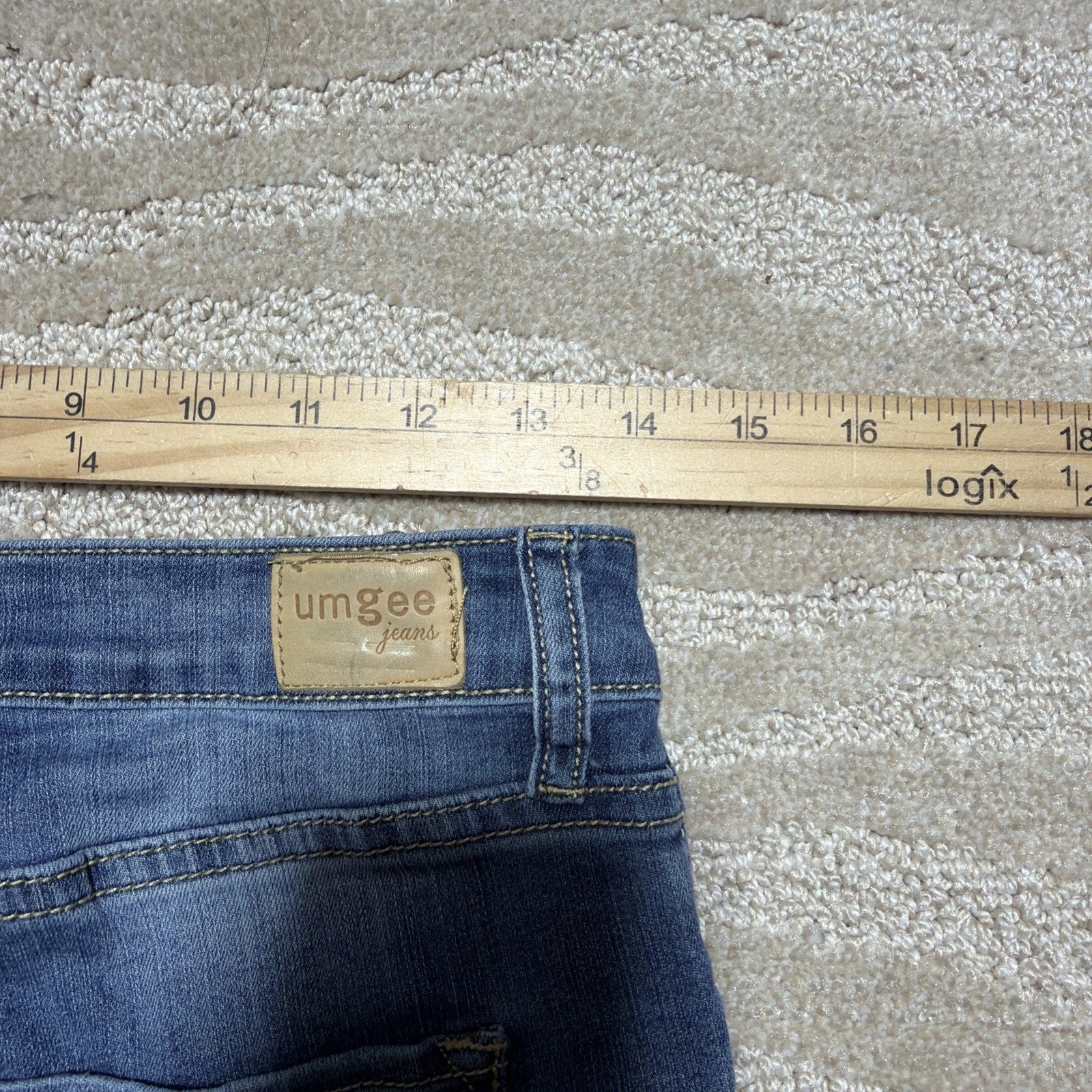 UMGEE Women's 28 Distresssed Released Hem High Rise Skinny Ankle Jeans Stretch
