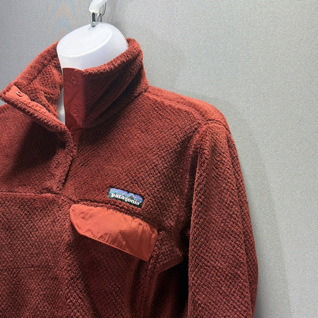 Patagonia Jacket Womens M Red Polartec Re Tool Snap Fleece Pullover Sweater M