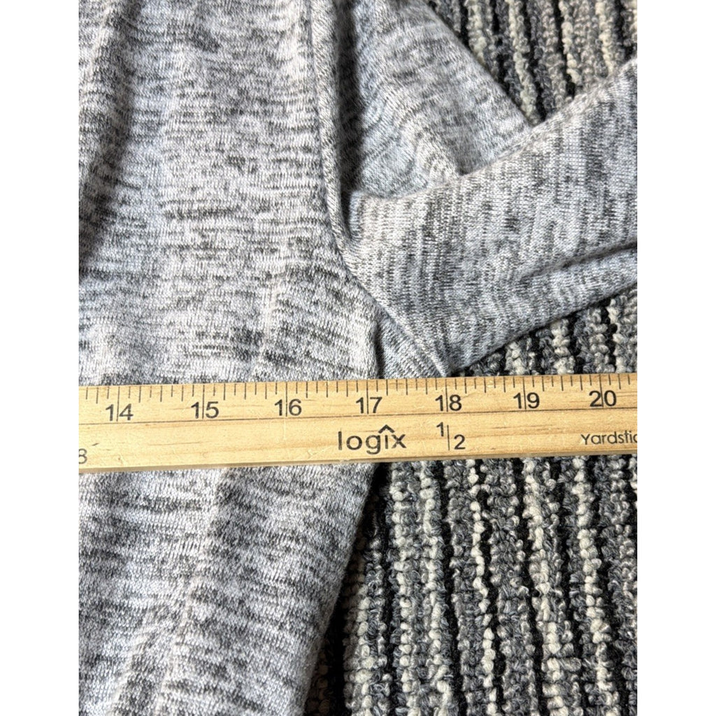Soprano Womens Large Gray Wrap Romper Long Sleeve Ruffle Shorts NWT