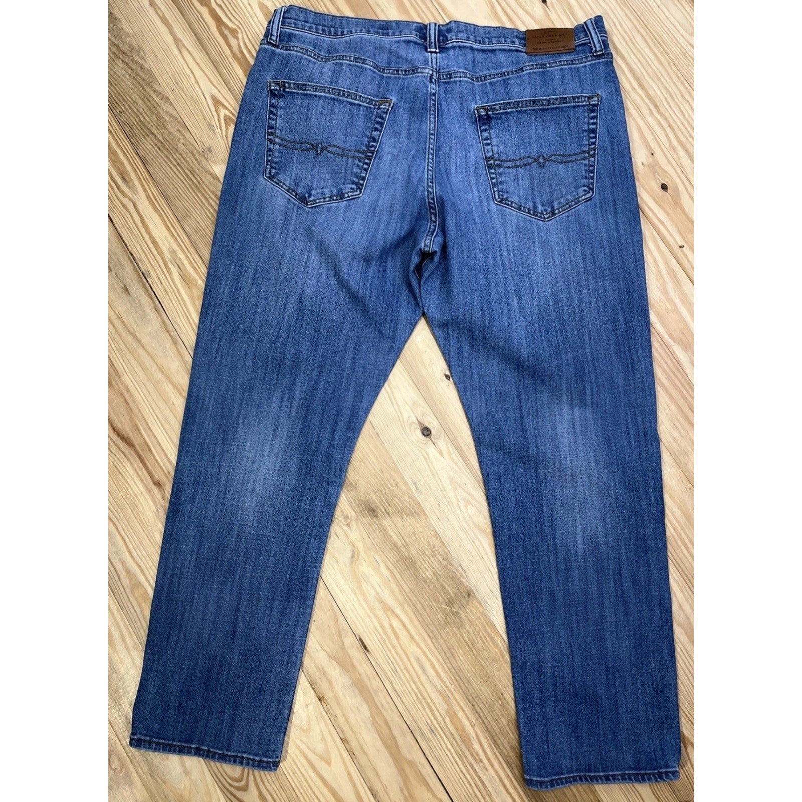 Lucky Brand Jeans 410 Athletic Slim Stretch Mens 38x30 Blue Denim
