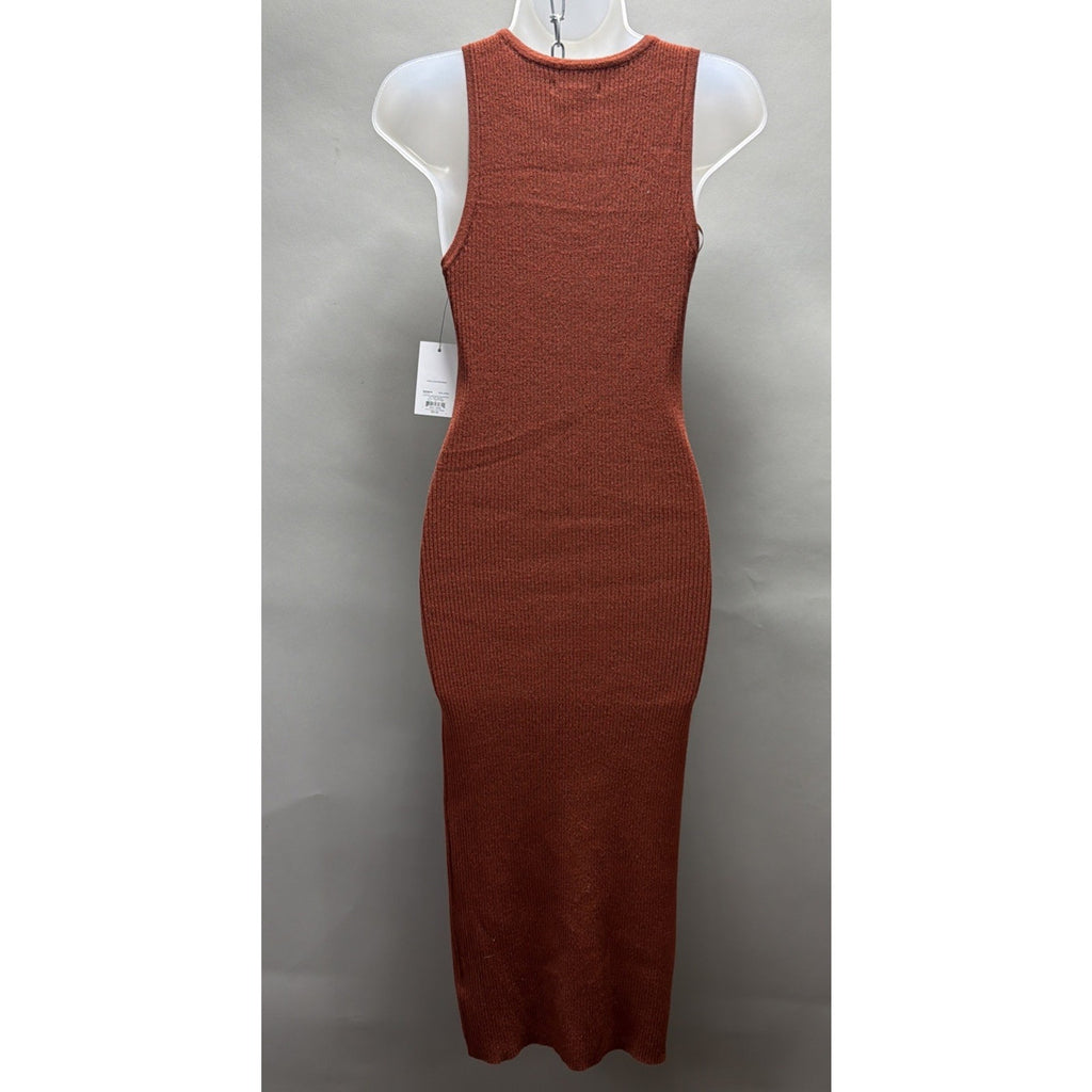 NINE WEST Ribbed Sleeveless Dress Stretch Womens L NWT