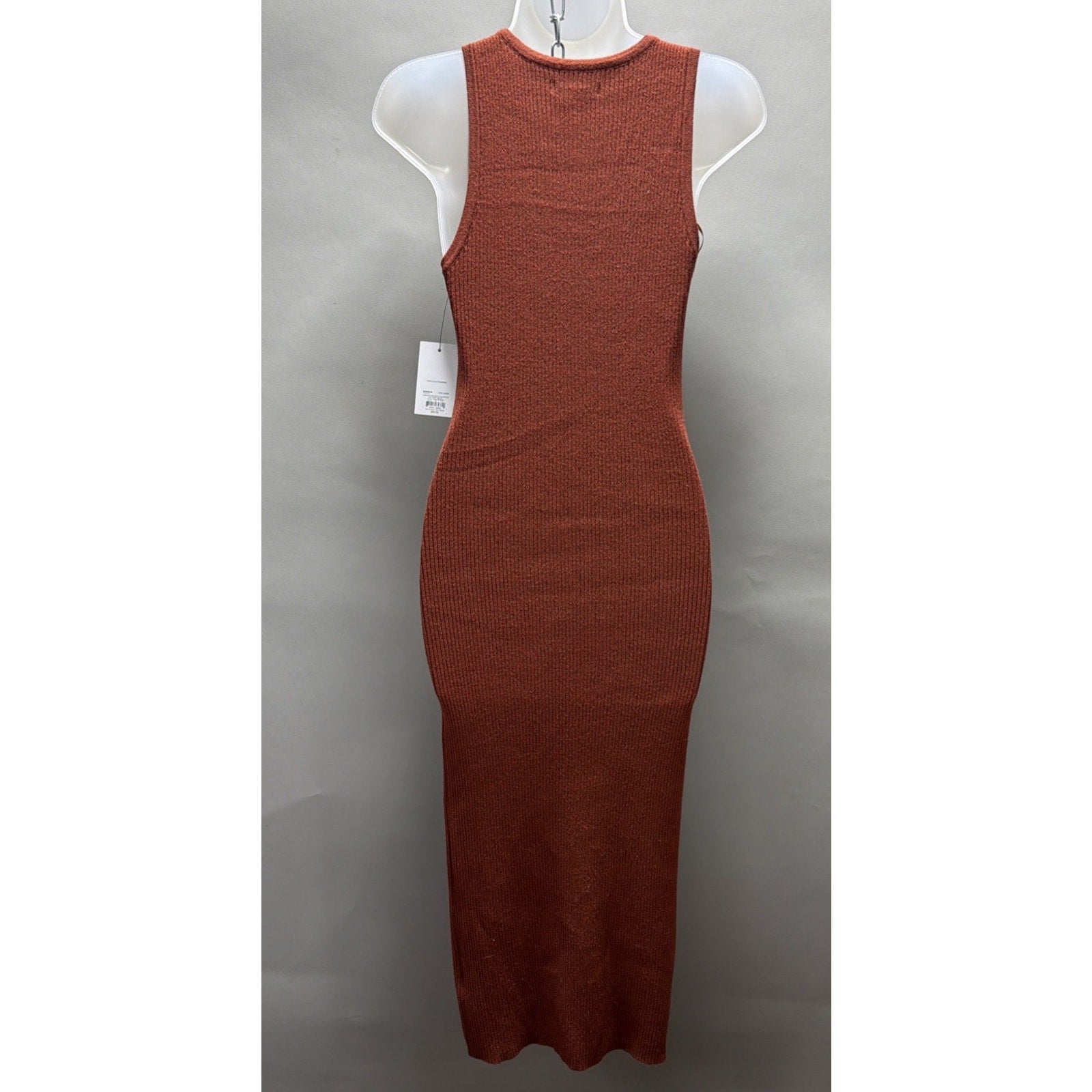 NINE WEST Ribbed Sleeveless Dress Stretch Womens L NWT