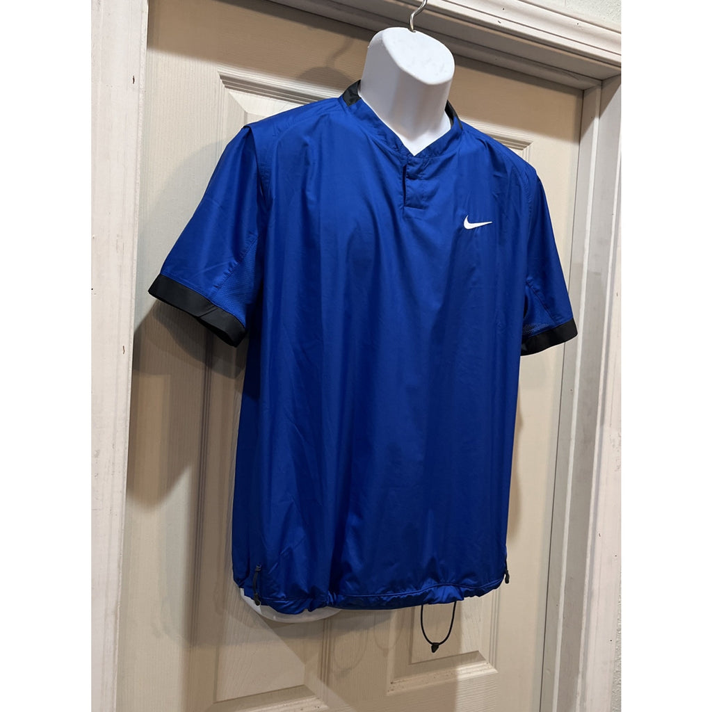 Nike Baseball Softball Short Sleeve Cage Wind Jacket Women's Blue Large