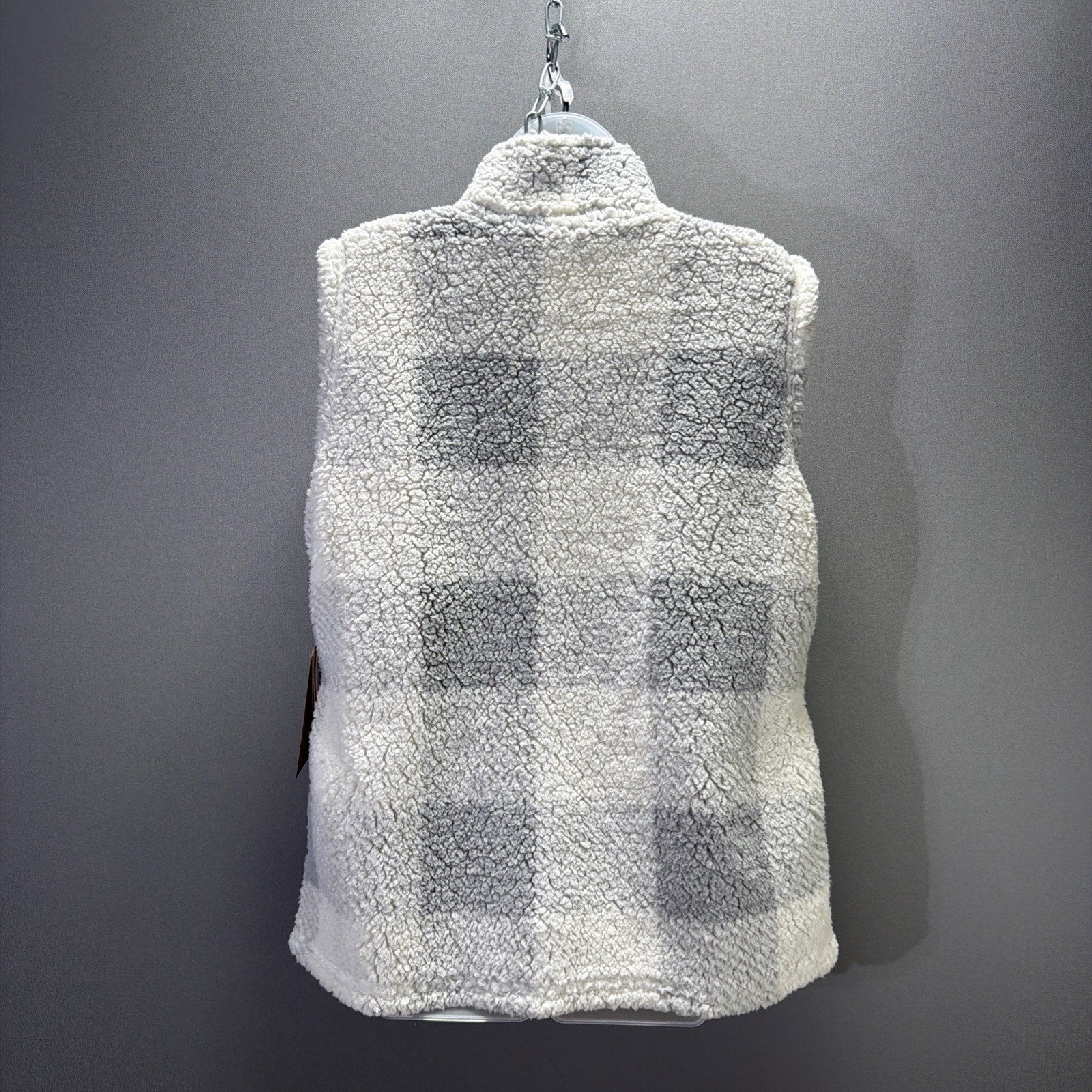 Stillwater Supply Co Vest Womens L Full Zip Super Soft Fleece Gray White NWT