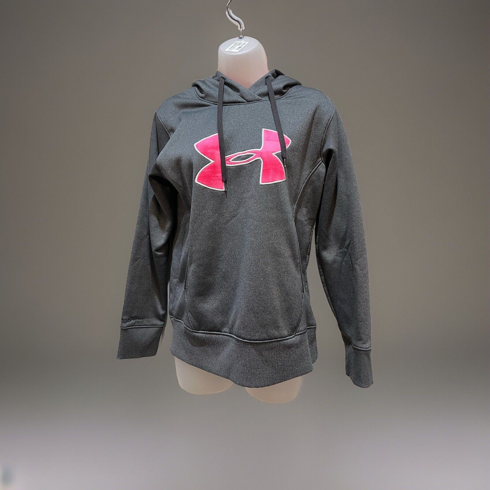 Under Armour Hoodie Womens Pullover Breast Cancer Semi Fitted Cold Gear size S