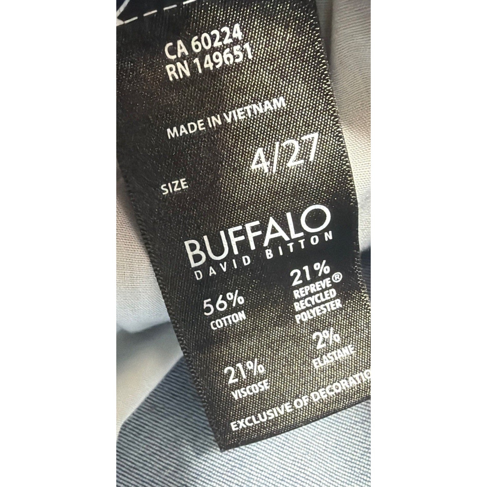 Buffalo David Bitton Alyssa Jeans Womens 4/27 Blue Med Wash High Rise Straight