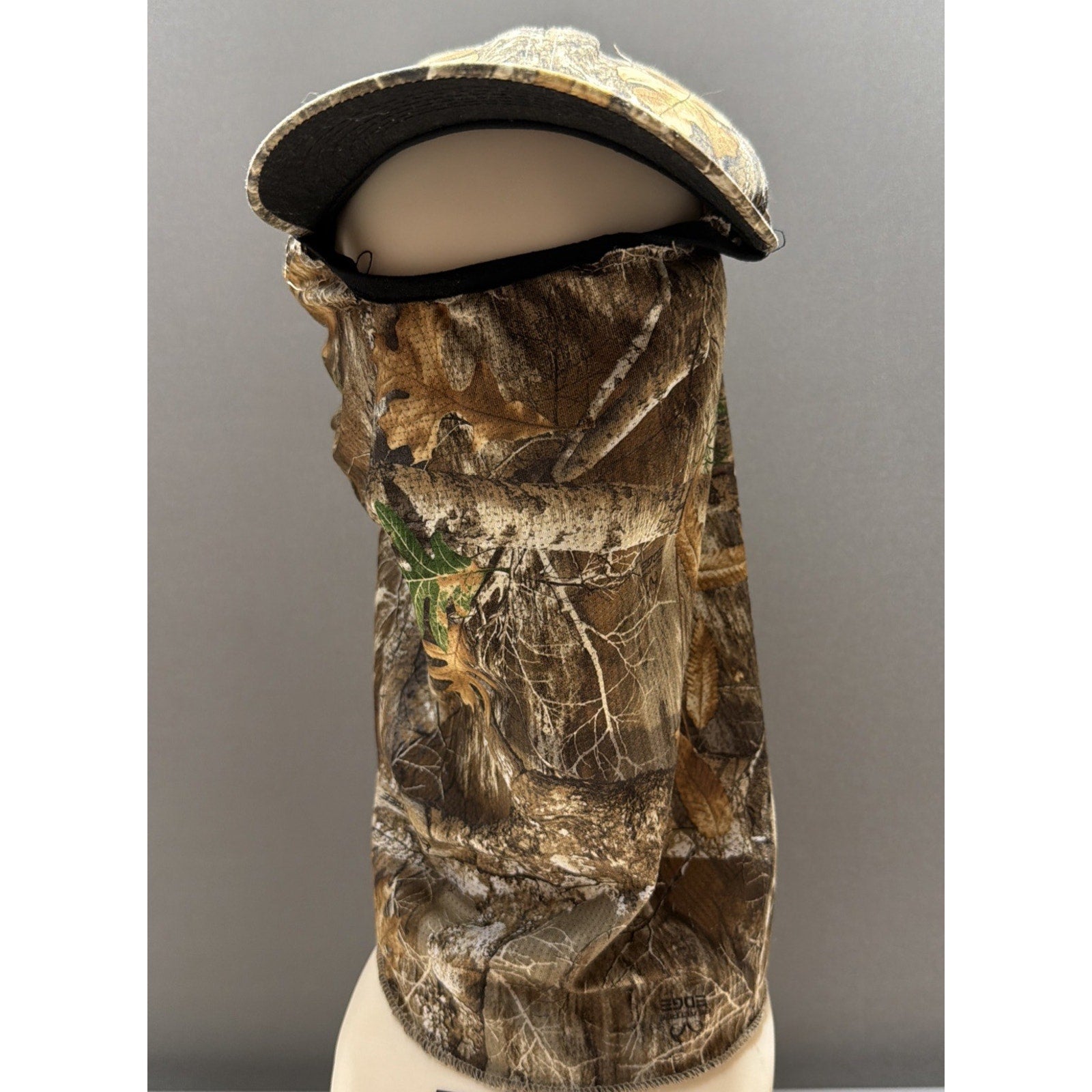 Realtree Edge Camo Hunting Hat with Integrated Face Mask and Neck Gaiter Brown