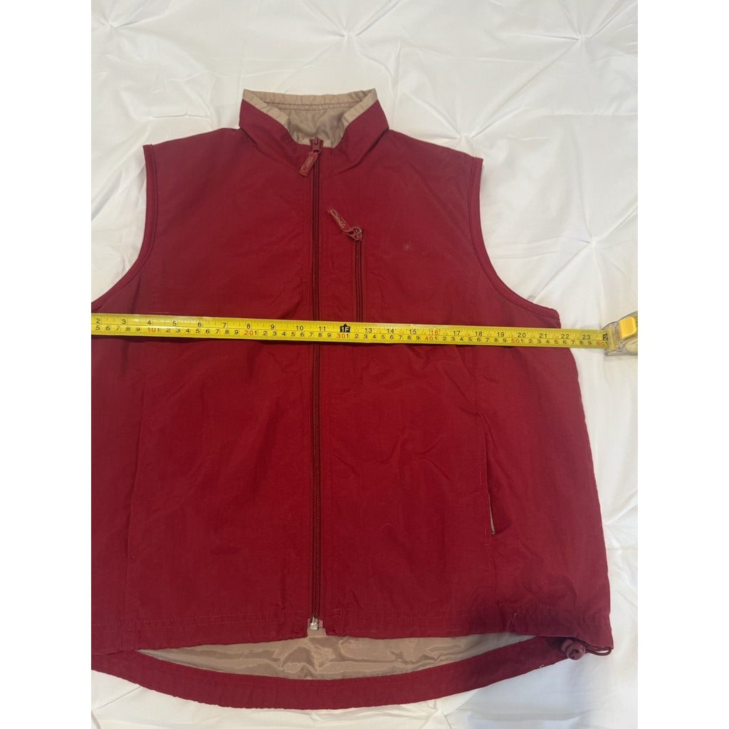 Vtg Y2K Catalina Red Full Zip Vest Womens L Nylon Lightweight Outdoor Gorpcore