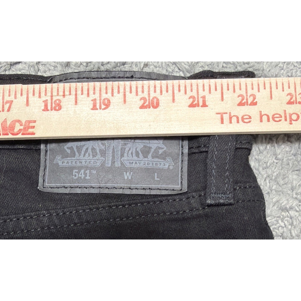 Levi’s 541 Athletic Taper Jeans Mens 44x30 Black Stretch Denim Big & Tall