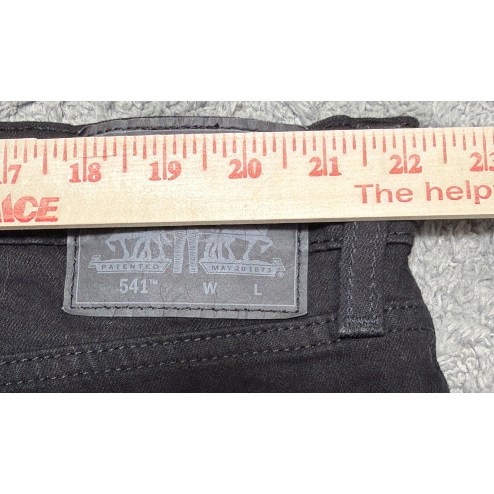 Levi’s 541 Athletic Taper Jeans Mens 44x30 Black Stretch Denim Big & Tall