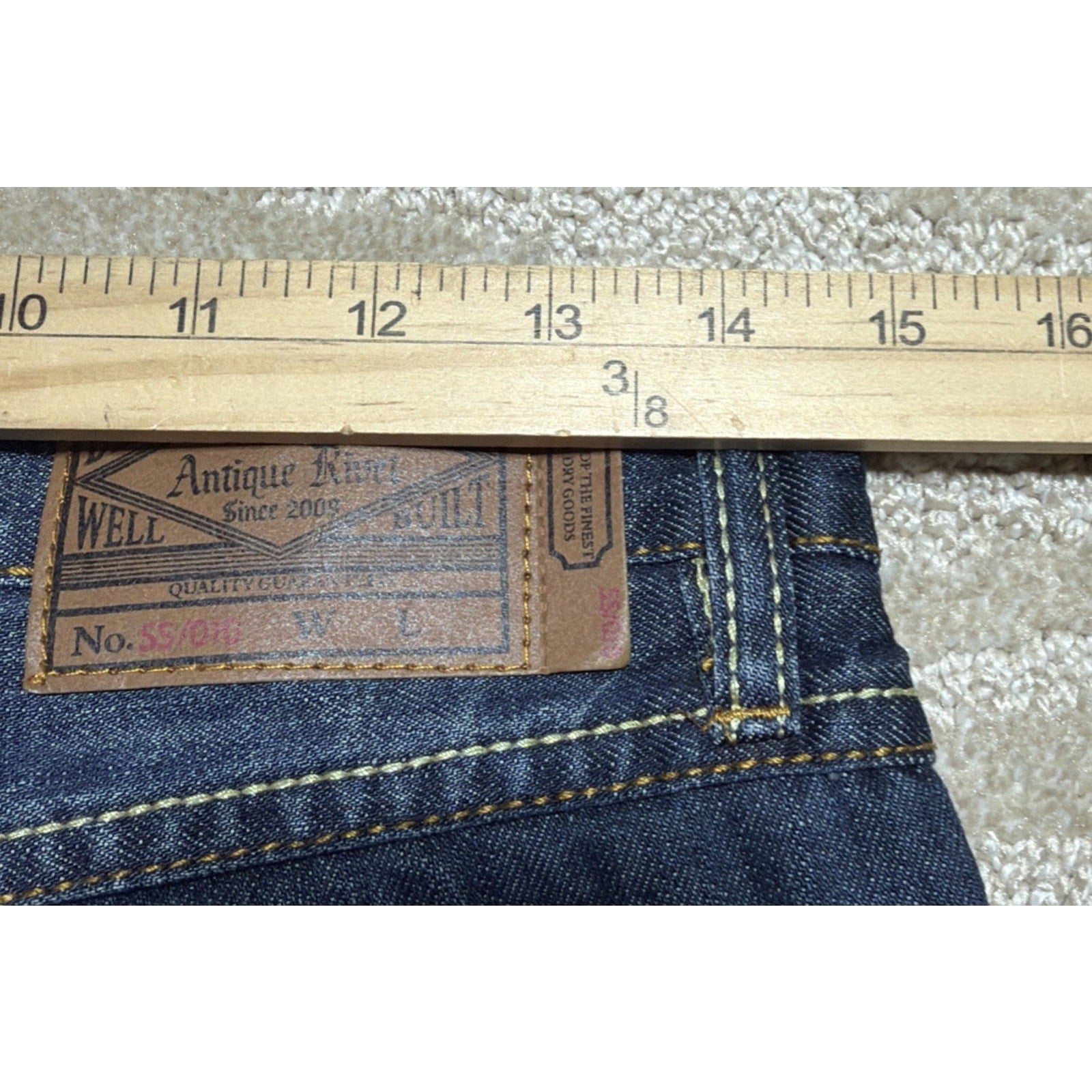 mens ANTIQUE RIVET Selvedge Bootcut jeans size 29x30 NWT!!