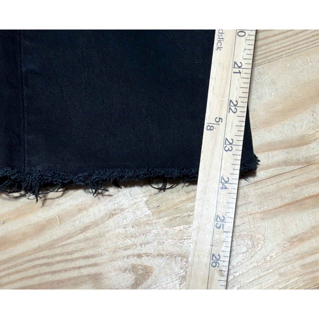 Levi's Men's Mid-Rise 513 Five Pocket Straight Leg Jeans Size Black 32x24 Cutoff