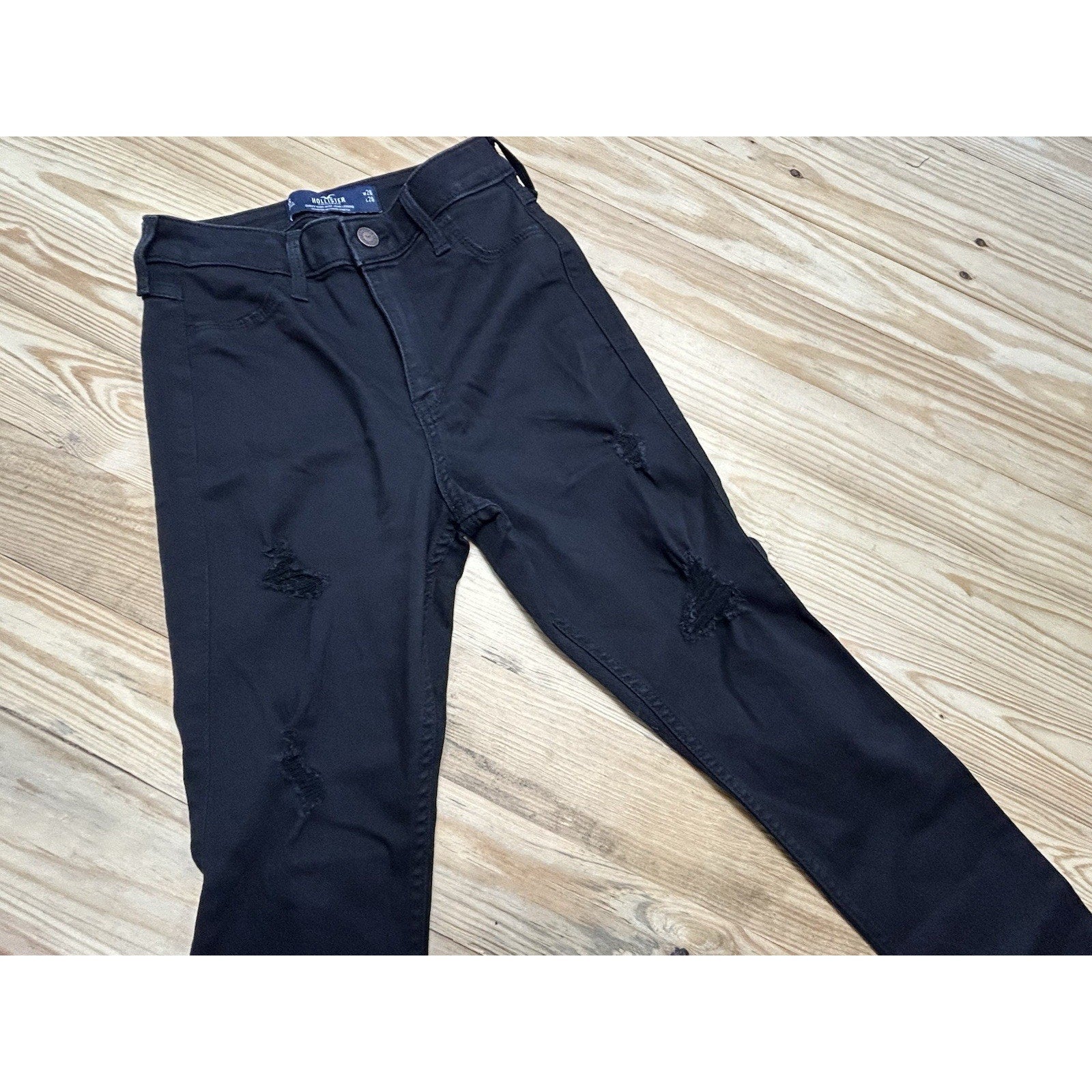 Hollister Jeans Womens 3S 26x26 Black Curvy High Rise Legging New With Tags.