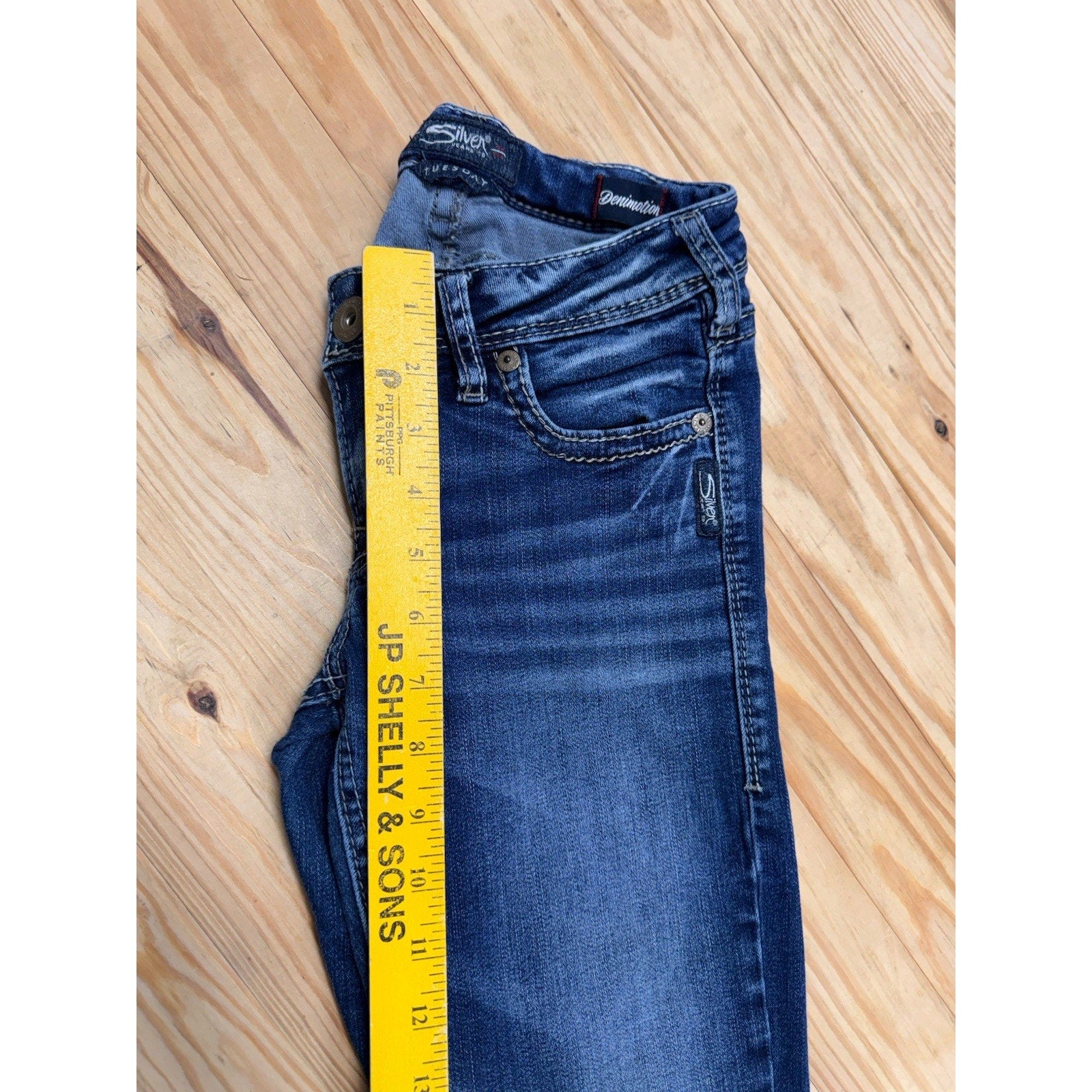 Silver Jeans Womens 25x29 Blue Denim Tuesday Slim Bootcut Western Stretch Alter