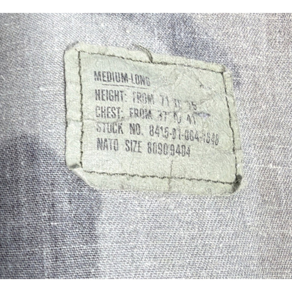 Vintage US Army Woodland Combat Camo Coat Medium Long Regular