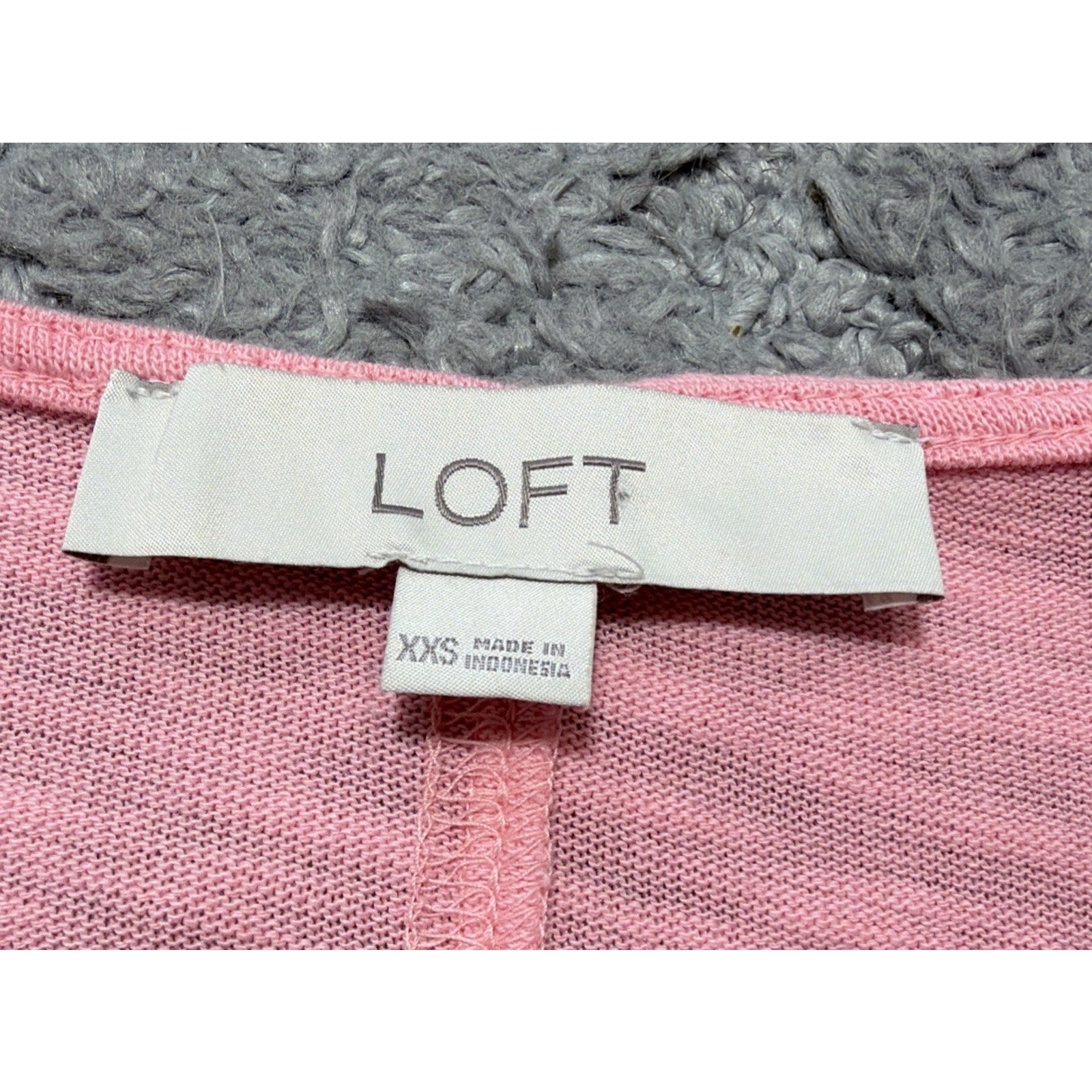 Ann Taylor Loft Top Womens XS Pink Knit Oversized Casual Shirt
