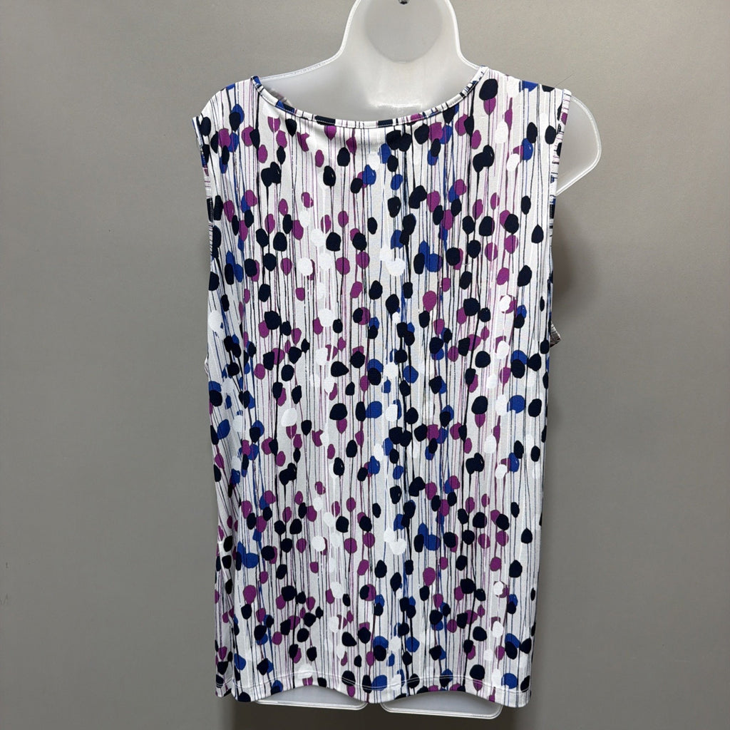 Studio Works Tank Top Womens Size XL Artsy Drip Sleeveless Pullover Blouse