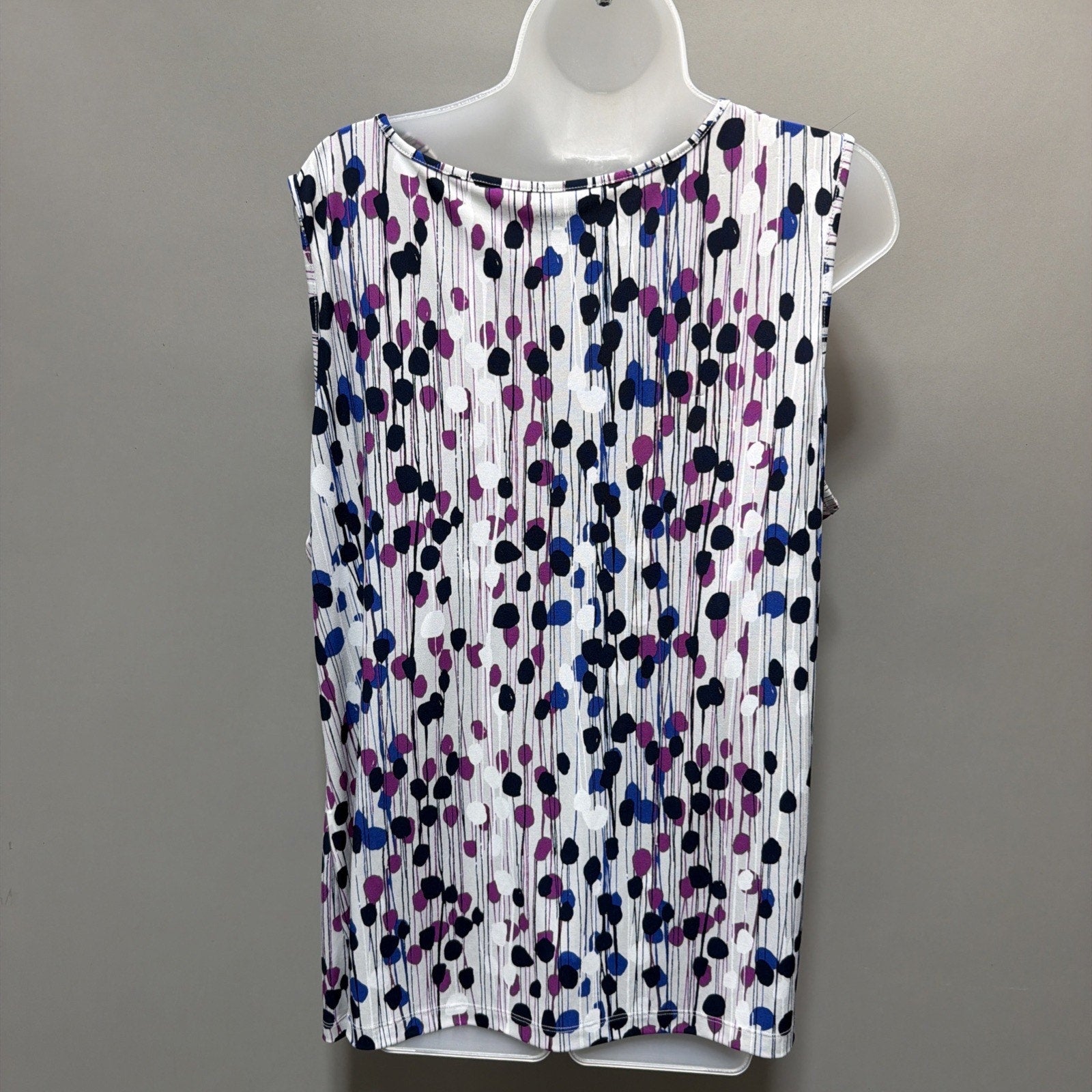 Studio Works Tank Top Womens Size XL Artsy Drip Sleeveless Pullover Blouse